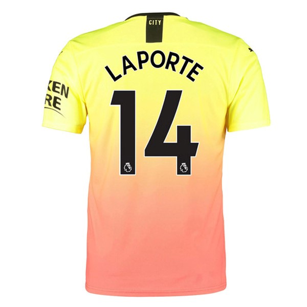 Camiseta Manchester City NO.14 Laporte 3ª Kit 2019 2020 Naranja